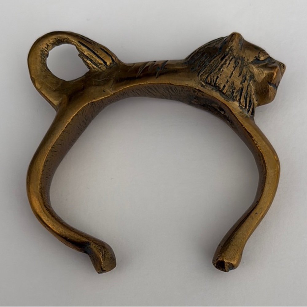 Vintage Brass Lion Bracelet